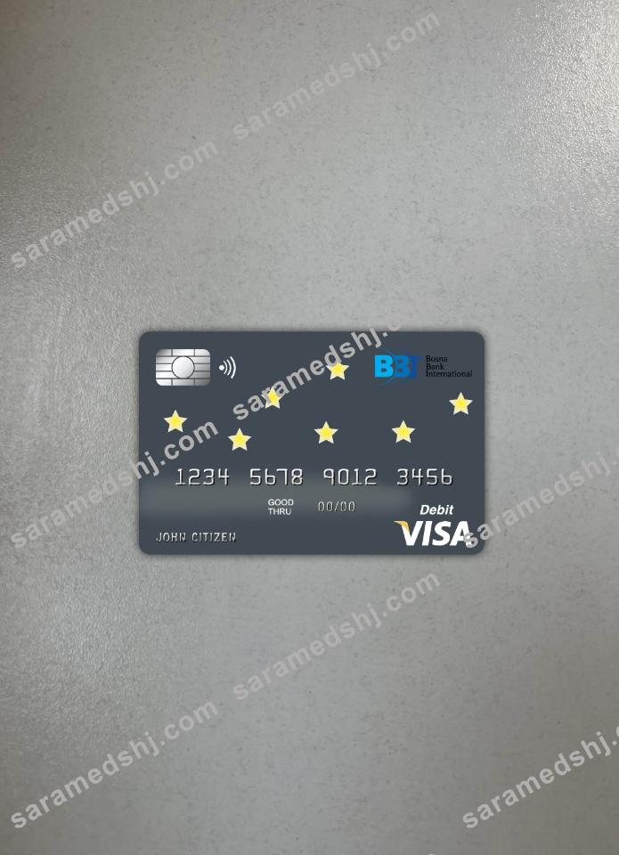 Bosnia and Herzegovina Bosna International bank visa card photolook front